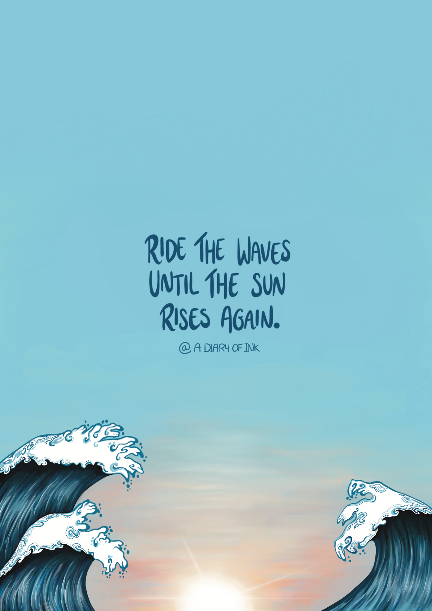 Ride The Waves - Wall Print