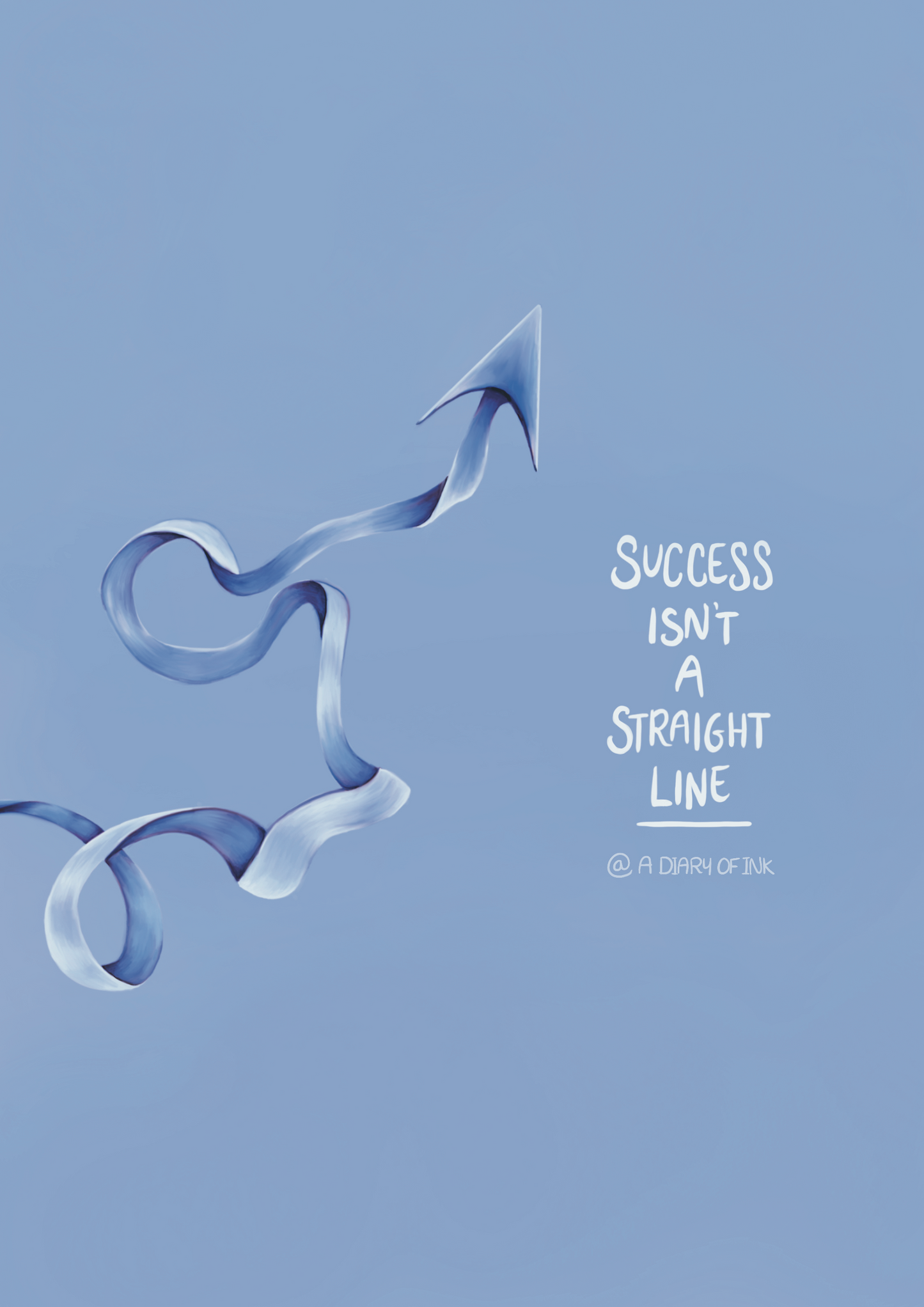 Success Isn't A Straight Line - Wall Print