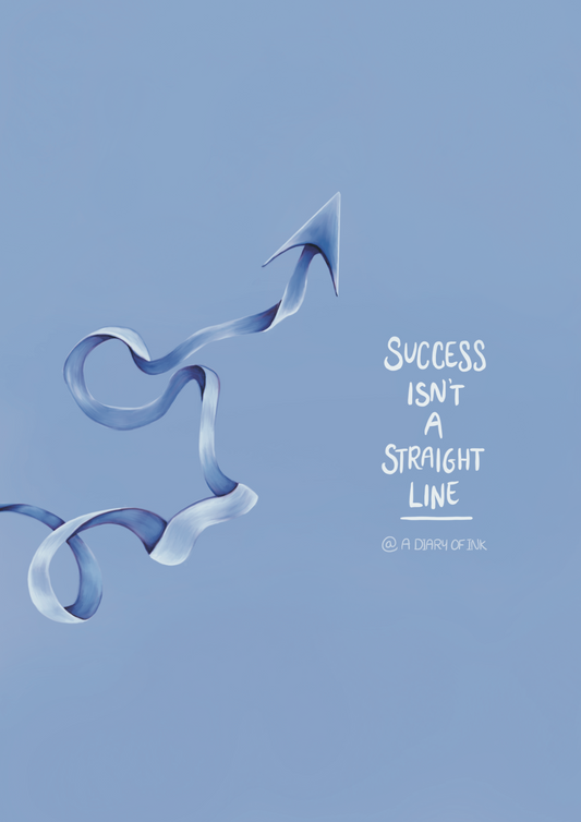 Success Isn't A Straight Line - Wall Print